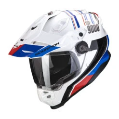 Crosstourer Casco Scorpion Adf-9000 Air Desert Bianco Blu Rosso