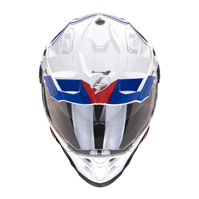 Crosstourer Casco Scorpion Adf-9000 Air Desert Bianco Blu Rosso 4 Crosstourer Casco Scorpion Adf-9000 Air Desert Bianco Blu Rosso - immagine 2