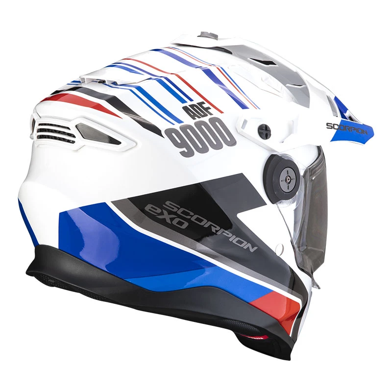 Crosstourer Casco Scorpion Adf-9000 Air Desert Bianco Blu Rosso 5 Crosstourer Casco Scorpion Adf-9000 Air Desert Bianco Blu Rosso - immagine 3