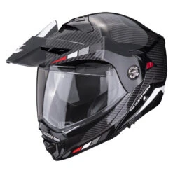 Policarbonato Casco Modulare Scorpion Adx-2 Camino Nero Argento