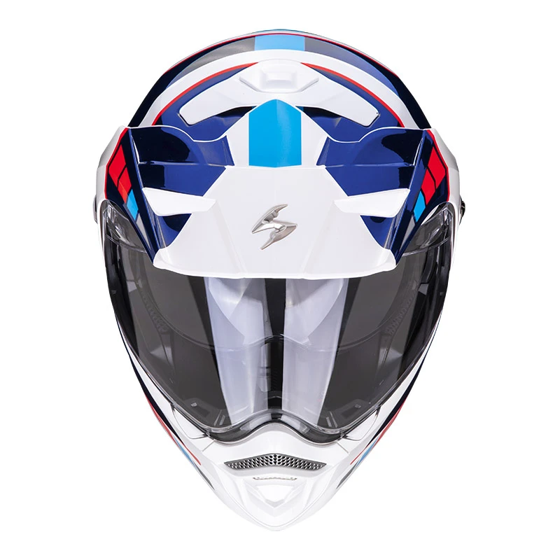 Policarbonato Casco Modulare Scorpion Adx-2 Camino Bianco Blu Rosso 4 Policarbonato Casco Modulare Scorpion Adx-2 Camino Bianco Blu Rosso - immagine 2