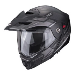 Policarbonato Casco Modulare Scorpion Adx-2 Carrera Nero Argento