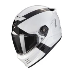 Fibra Casco Scorpion Covert Fx Gallus Bianco Nero