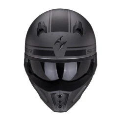 Mentoniera Removibile Casco Scorpion Covert X Tussle Argento Opaco Nero -Scorpion scorpion covertx tussle argentomatt 2