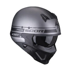 Mentoniera Removibile Casco Scorpion Covert X Tussle Argento Opaco Nero -Scorpion scorpion covertx tussle argentomatt 3