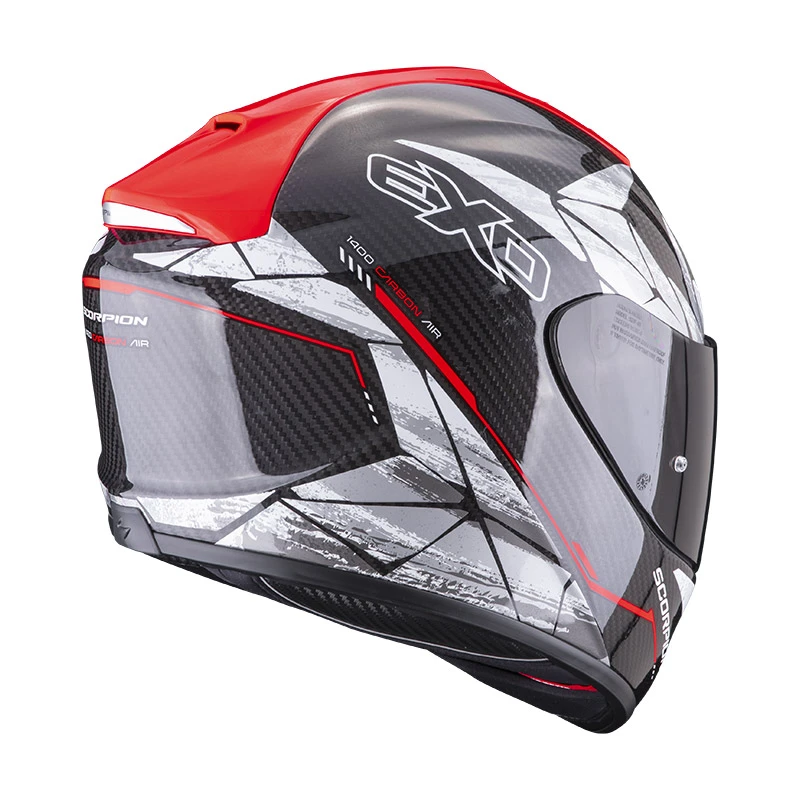Fibra Casco Scorpion Exo-1400 Carbon Air Aranea Rosso 5 Fibra Casco Scorpion Exo-1400 Carbon Air Aranea Rosso - immagine 3