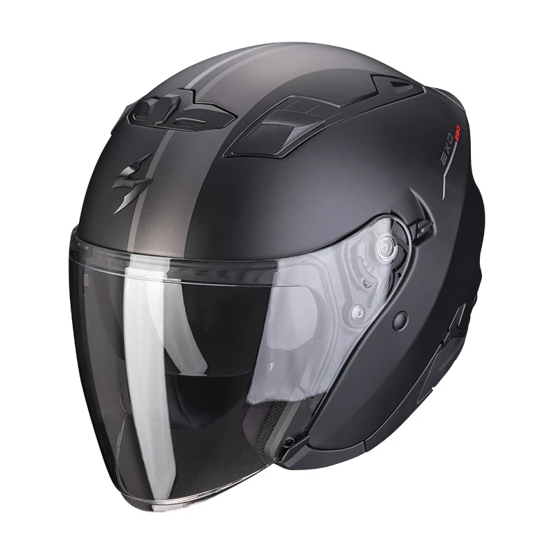 Policarbonato Casco Scorpion Exo 230 Sr Nero Opaco Argento Rosso 3 Policarbonato Casco Scorpion Exo 230 Sr Nero Opaco Argento Rosso