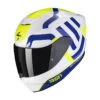 Policarbonato Casco Scorpion Exo 391 Arok Bianco Blu Giallo -Scorpion scorpion exo391 arok biancogiallo