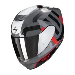Policarbonato Casco Scorpion Exo 391 Arok Grigio Rosso Nero