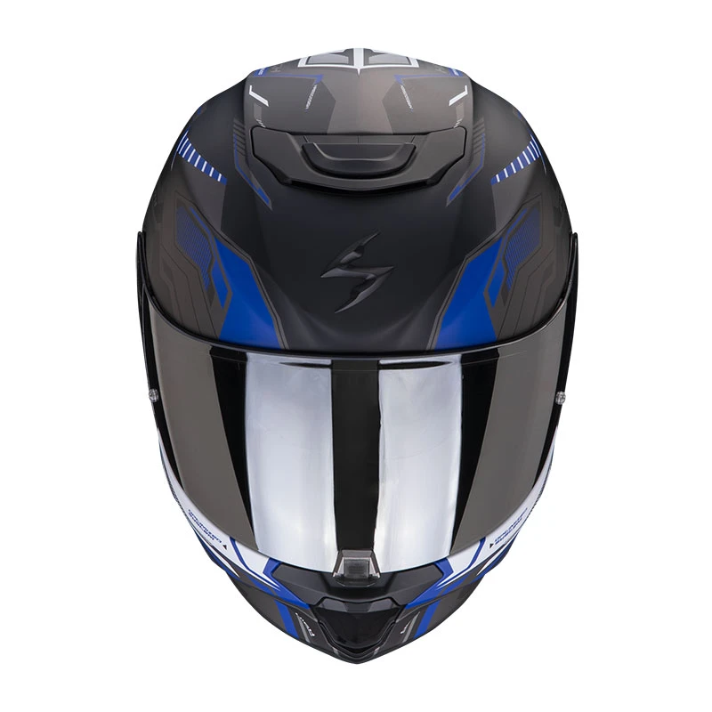 Policarbonato Casco Scorpion Exo 391 Haut Nero Opaco Blu 4 Policarbonato Casco Scorpion Exo 391 Haut Nero Opaco Blu - immagine 2