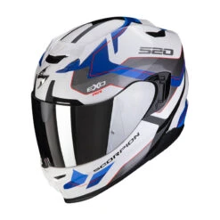 Policarbonato Scorpion Exo 520 Evo Air Elan Bianco Blu