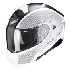 Policarbonato Casco Modulare Scorpion Exo 930 Cielo Bianco Nero