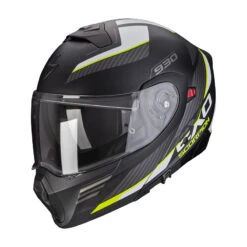 Policarbonato Casco Modulare Scorpion Exo 930 Navig Nero Giallo