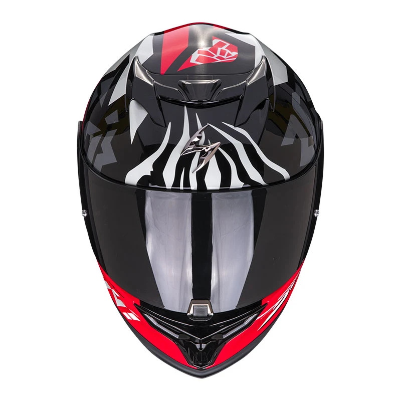 Policarbonato Scorpion Exo 520 Evo Air Rok Bagoros Nero Rosso - immagine 2