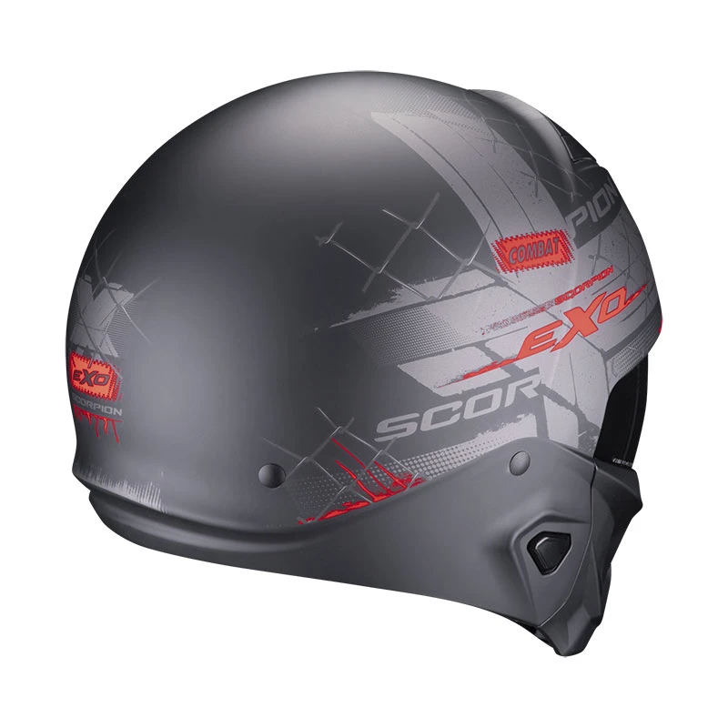 Mentoniera Removibile Casco Scorpion Exo Combat 2 Xenon Nero Opaco Rosso 5 Mentoniera Removibile Casco Scorpion Exo Combat 2 Xenon Nero Opaco Rosso - immagine 3