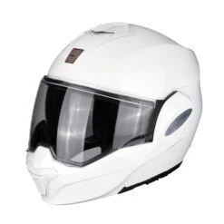 Policarbonato Casco Modulare Scorpion Exo Tech Solid Bianco