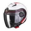 Policarbonato Casco Scorpion Exo City Roll Bianco Rosso 2 Policarbonato Casco Scorpion Exo City Roll Bianco Rosso -Scorpion scorpion exocity roll rosso