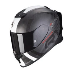 Fibra Casco Scorpion Exo R1 Carbon Air Mg Nero Bianco