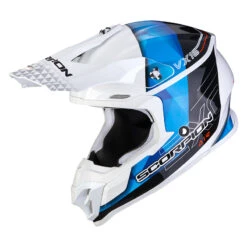Policarbonato Casco Scorpion Vx-16 Evo Air Gem Bianco Blu