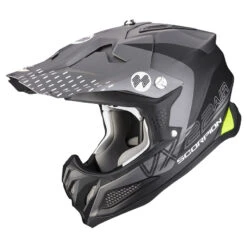 Fibra Casco Scorpion Vx-22 Air Ares Nero Opaco Argento