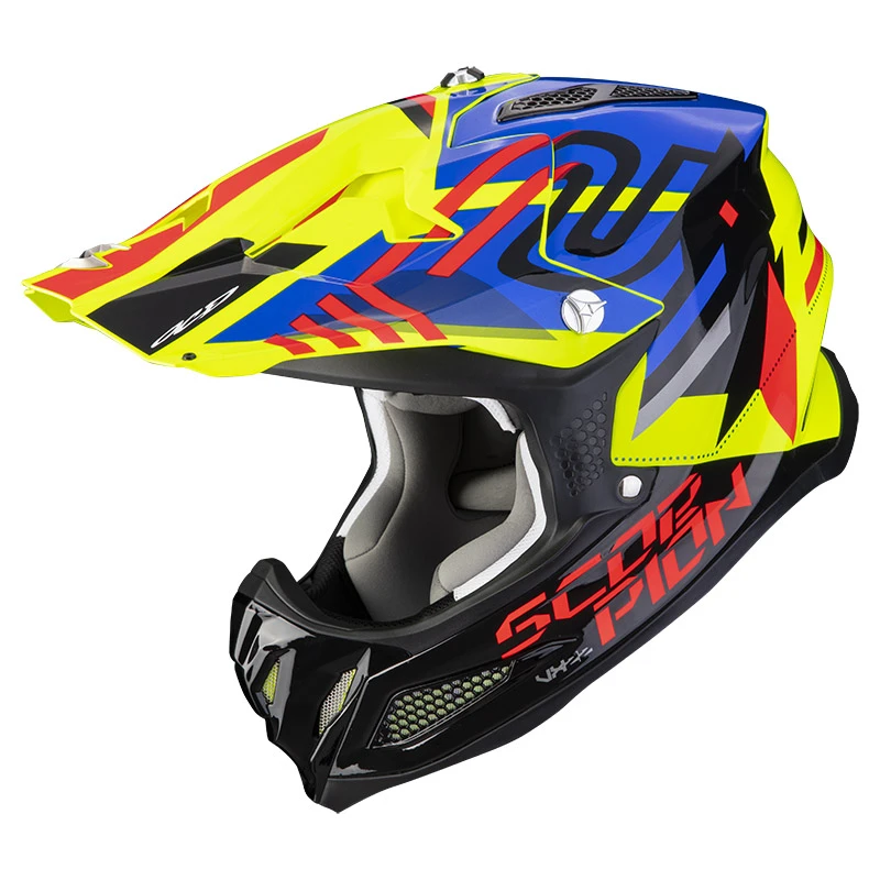 Fibra Casco Scorpion Vx-22 Air Neox Giallo Blu Rosso 4 Fibra Casco Scorpion Vx-22 Air Neox Giallo Blu Rosso - immagine 2